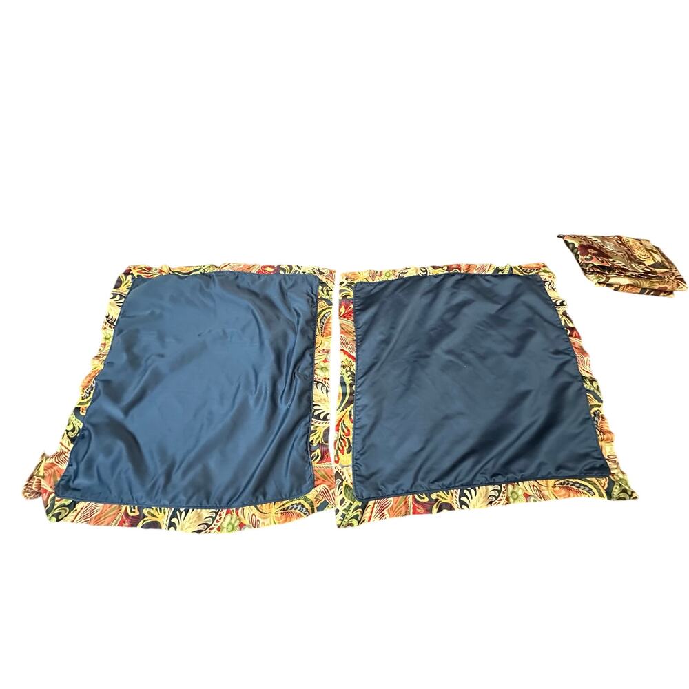 Pier 1 Imports Vibrant Paisley Set Of Navy Paisley Euro Pillow Cases